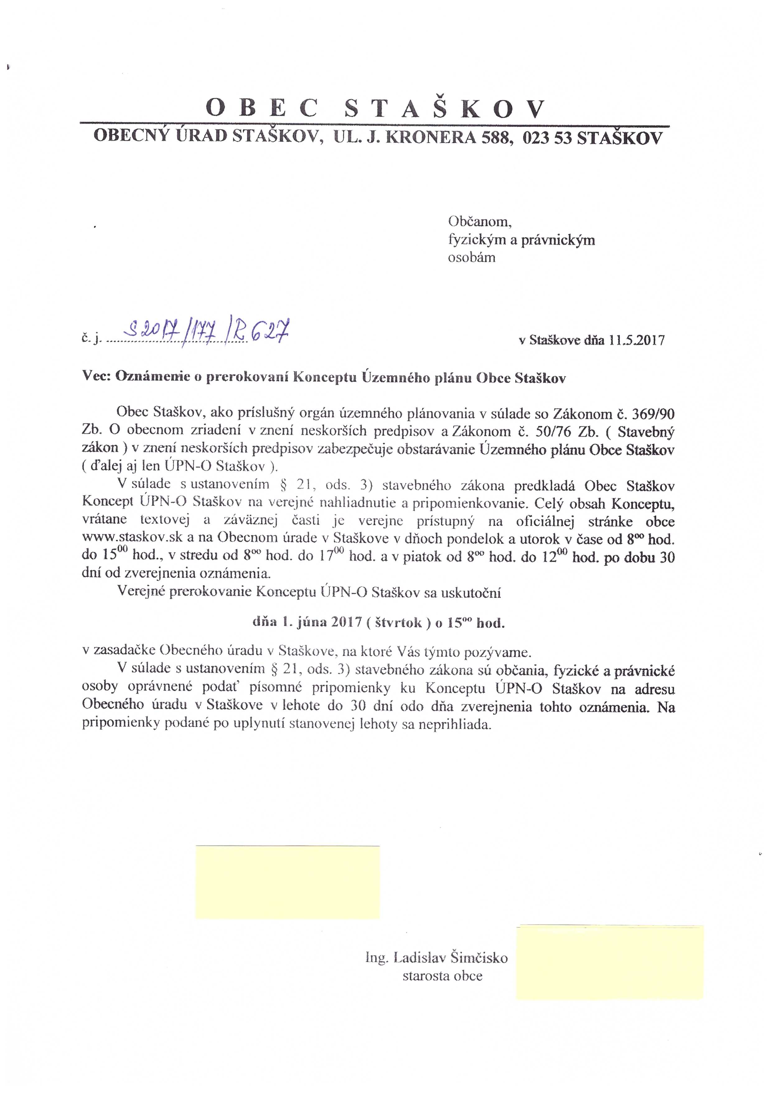 Oznámenie