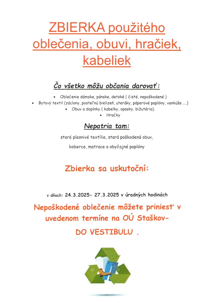 Zbierka použitého oblečenia