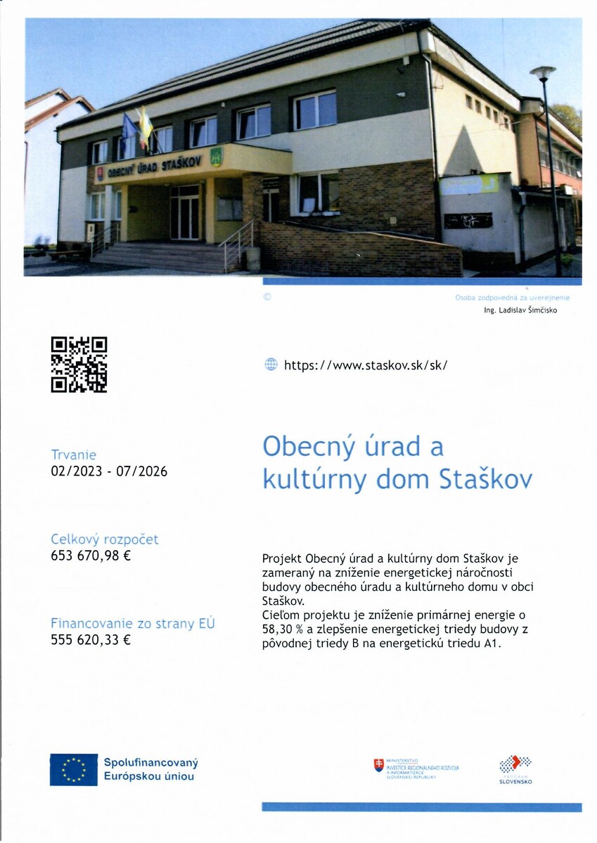 Projekt obecny urad a kulturny dom