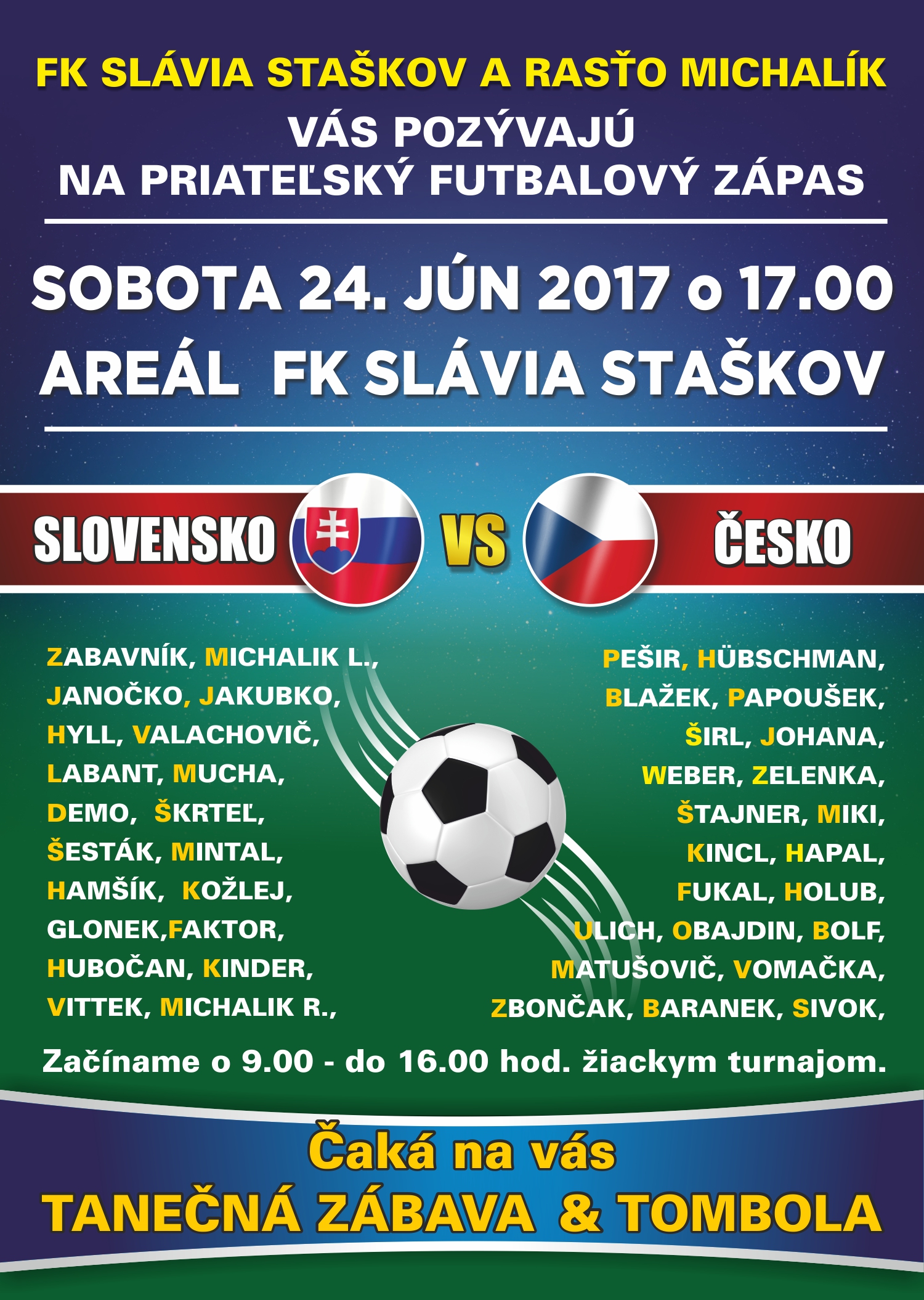 plagat futbal slovensko cesko